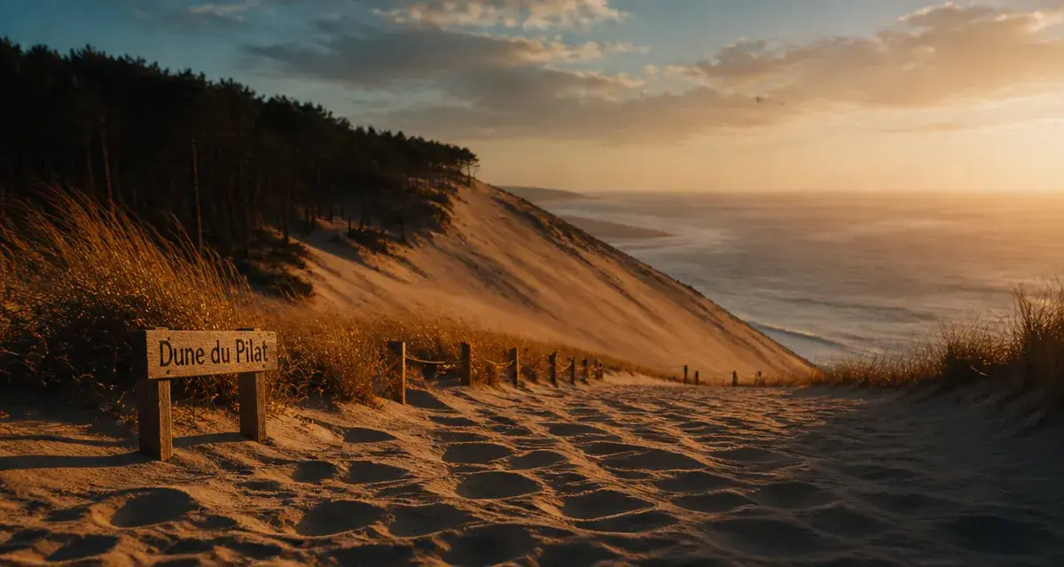 Bassin d Arcachon que faire : vue de la Dune du Pilat, sentier sur les dunes