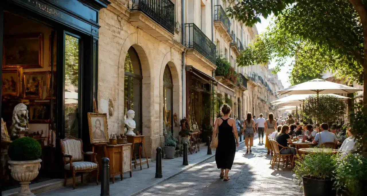Rue animée du quartier des Chartrons, Bordeaux