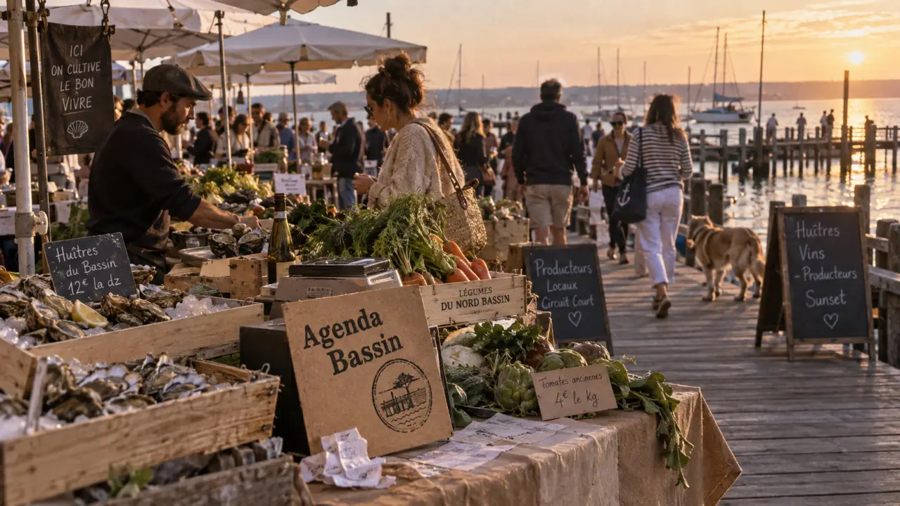 Agenda bassin Arcachon : marché aux huîtres et rendez-vous