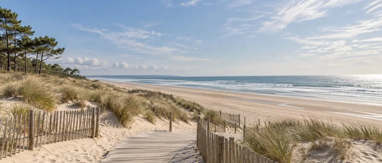 Plage naturiste d’Arcachon à la Lagune, entre dunes et océan