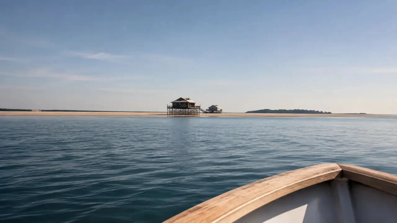 Tour du bassin d’Arcachon en bateau au départ du Cap Ferret avec vue sur l’île aux Oiseaux et les cabanes Tchanquées