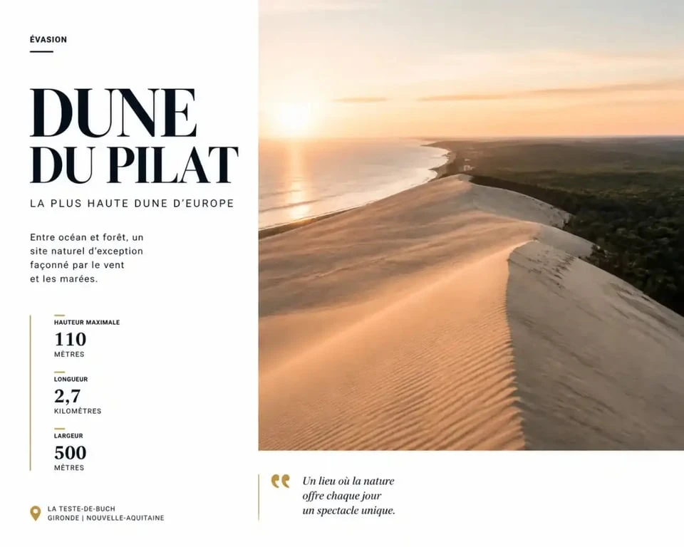 Location mobil home Bassin Arcachon : vue sur la Dune du Pilat