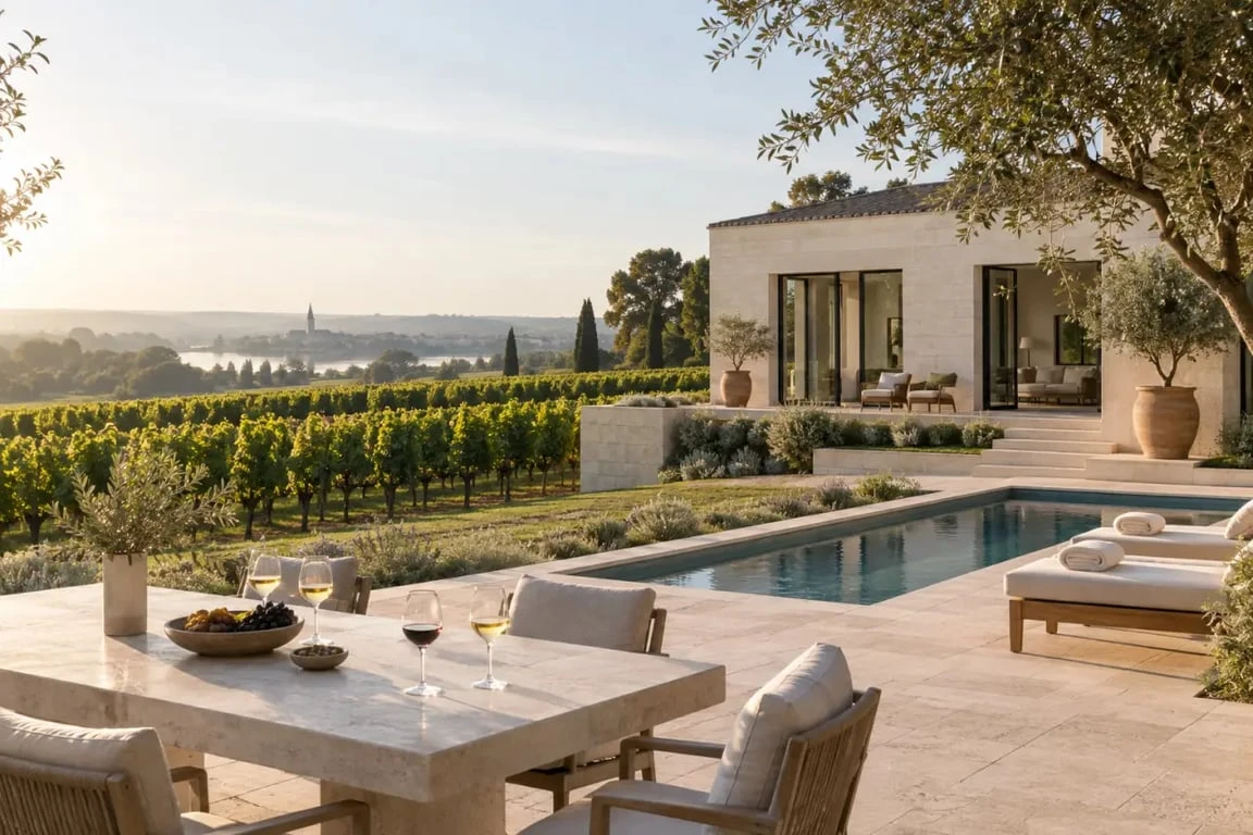 Hôtel luxe Bordeaux au milieu des vignes avec spa
