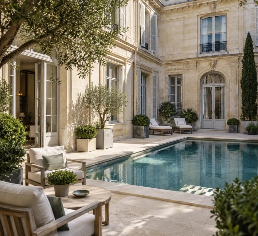 Hôtel luxe Bordeaux avec piscine dans un hôtel particulier