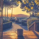 Location mobil home bassin arcachon, vue Dune du Pilat depuis un camping