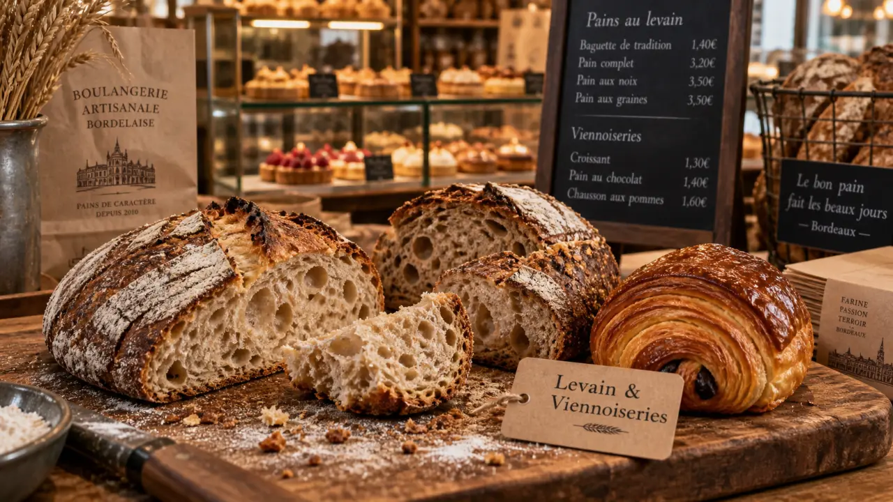 Meilleure boulangerie Bordeaux : pains au levain et viennoiseries