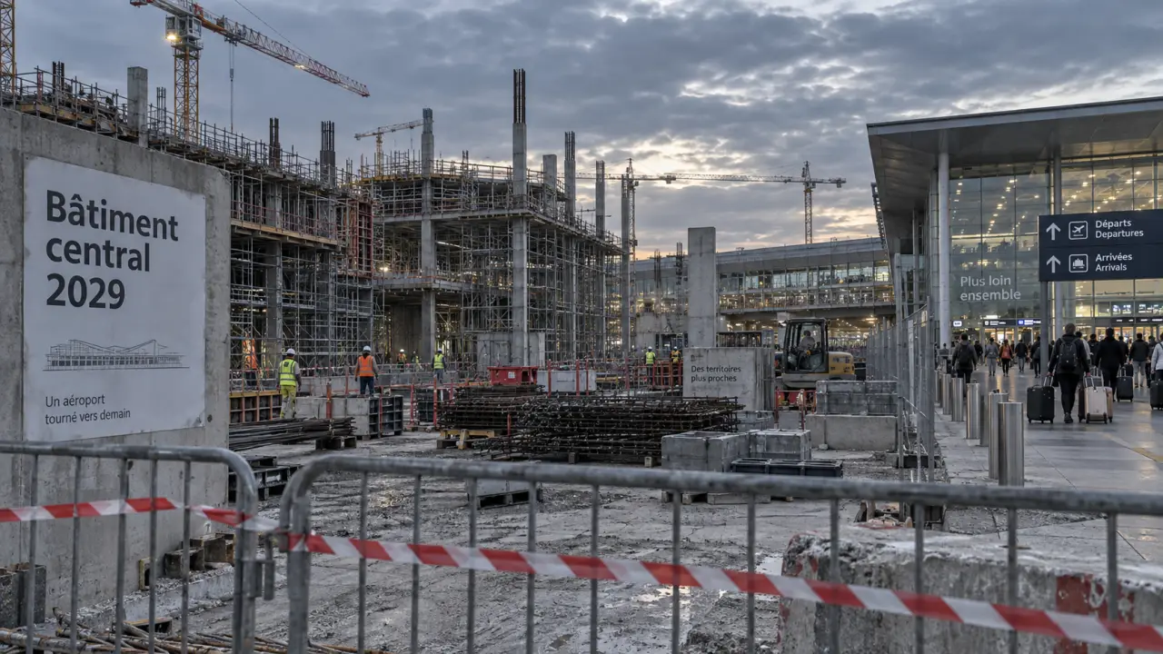 Aéroport de Bordeaux : un bâtiment central en chantier jusqu’en 2029