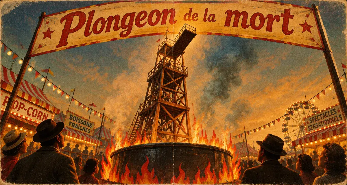 En 1955, le « plongeon de la mort » animait les Quinconces