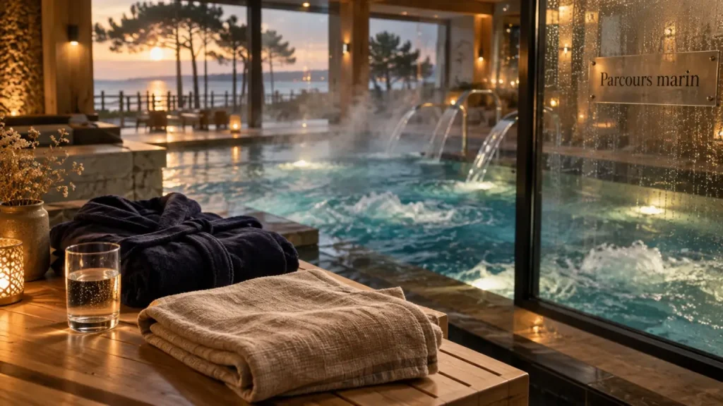 Thalasso bassin arcachon : serviette et bain d’eau de mer chauffée