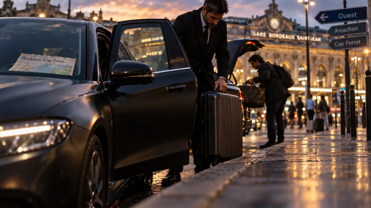 VTC Bordeaux Cap Ferret : chauffeur aide bagages à Bordeaux